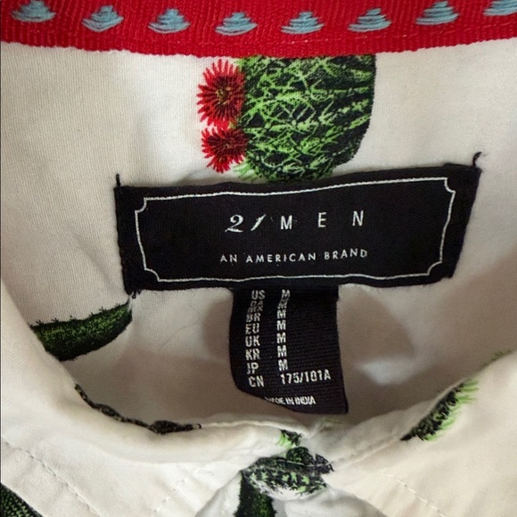 21men White Cactus Print Casual Shirt - Picture 2 of 5